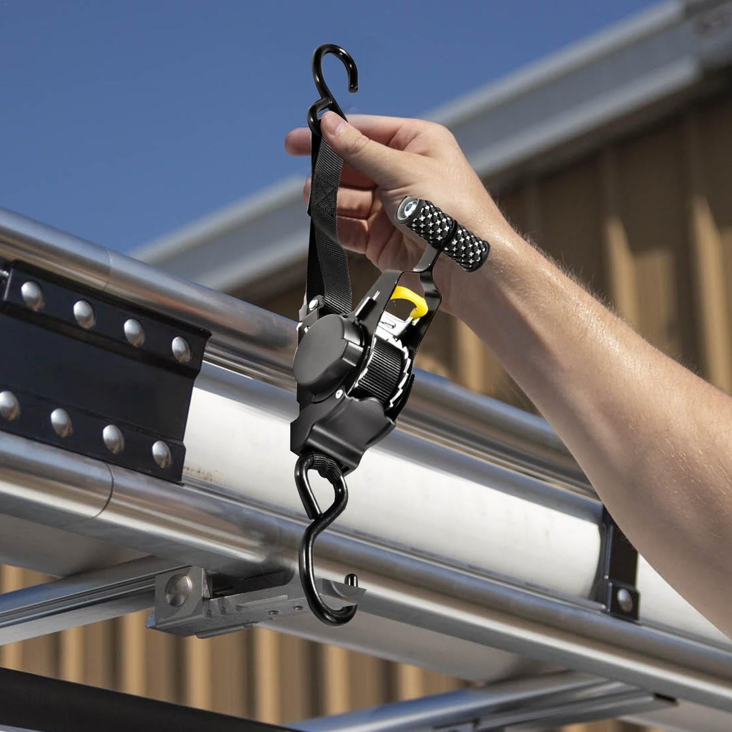 🔥 – Pro Reinforced Heavy-Duty Auto-Retractable Ratchet Straps (BUY 2 GET FREE SHIPPING)