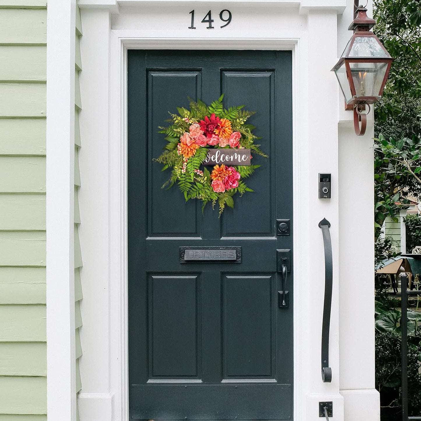 20 Inch Christmas Wreath with Pinecone Berries Christmas Decorations Front Door Wreath for Outdoor Indoor Party Wall Table Home Decor Brown Sign