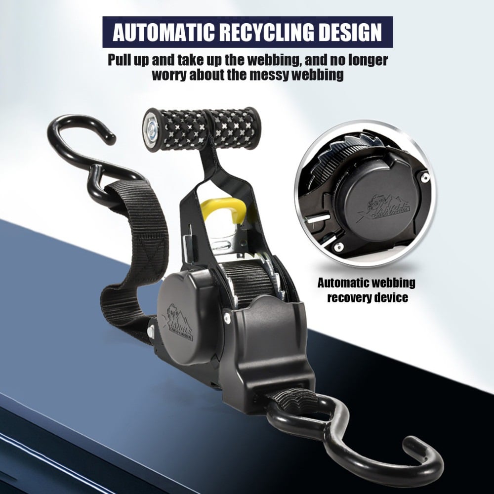 🔥 – Pro Reinforced Heavy-Duty Auto-Retractable Ratchet Straps (BUY 2 GET FREE SHIPPING)