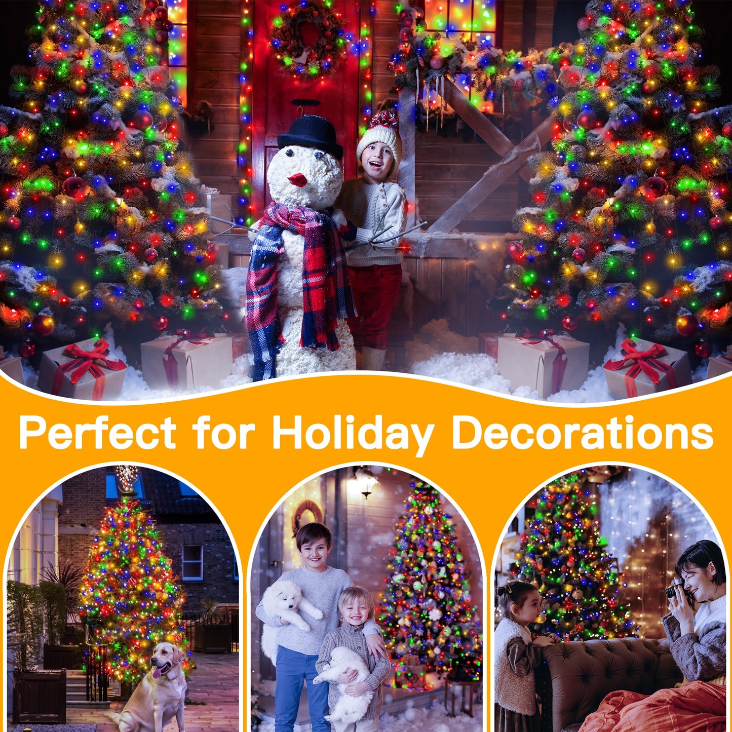 🎄Holiday Pre-Sale🔥Waterproof Christmas Tree Waterfall Lights with Ring