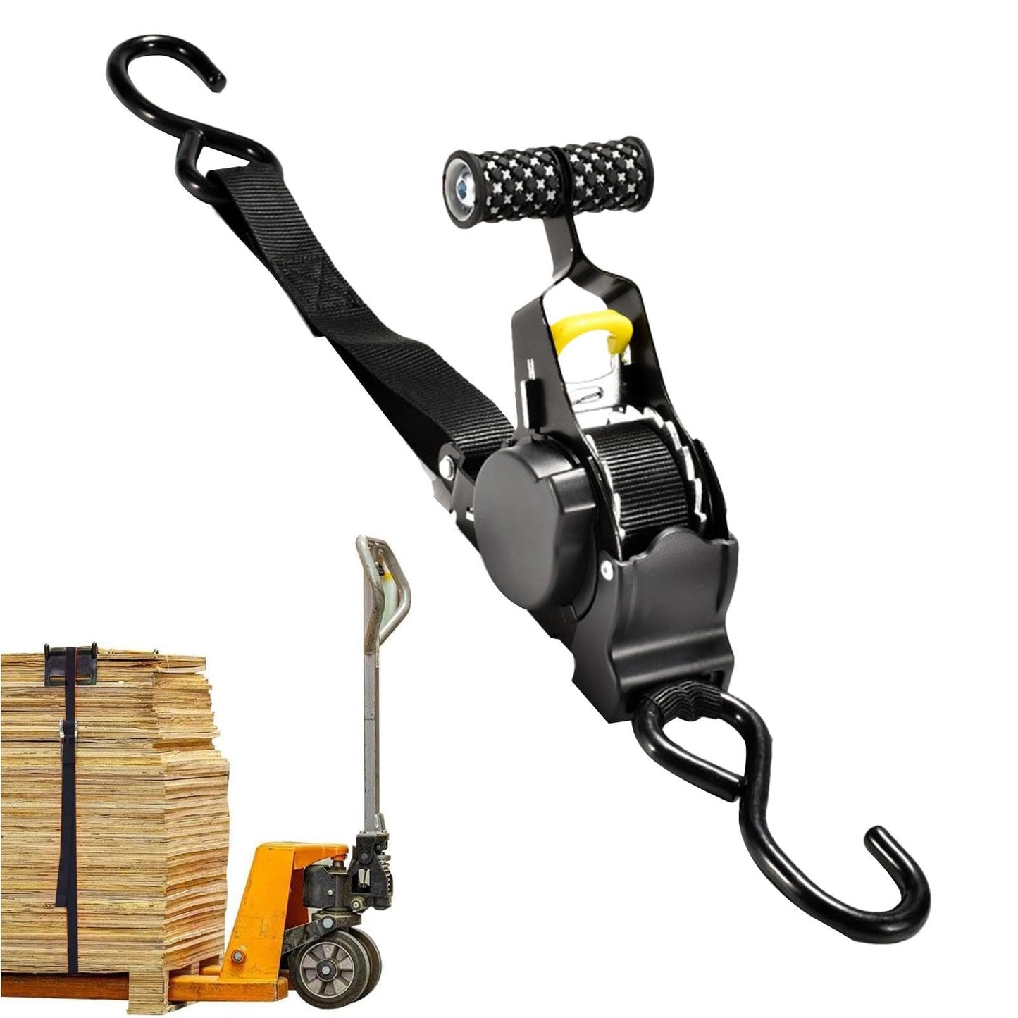 🔥 – Pro Reinforced Heavy-Duty Auto-Retractable Ratchet Straps (BUY 2 GET FREE SHIPPING)