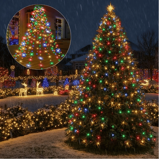 🎄Holiday Pre-Sale🔥Waterproof Christmas Tree Waterfall Lights with Ring